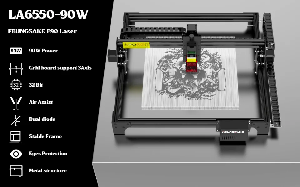 Laser Engraving Cutting Machine For Wood Engraver And Cutter Acrylic 90W  Laser Engraver Machine Cnc Wood