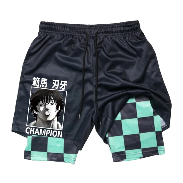 Baki Hanma Anime 2 In 1 Gym Shorts For Men Quick Dry Stretchy Board Shorts  Male Summer Bodybuilding Fitness Running Short Pants - Casual Shorts -  AliExpress