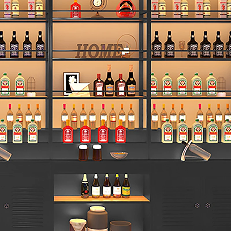 Club Whisky Bar Cabinet Storage Metal Modern Unique Holder Wine Cabinets Cellar Industrial Adega Barzinho Kitchen Furnitures