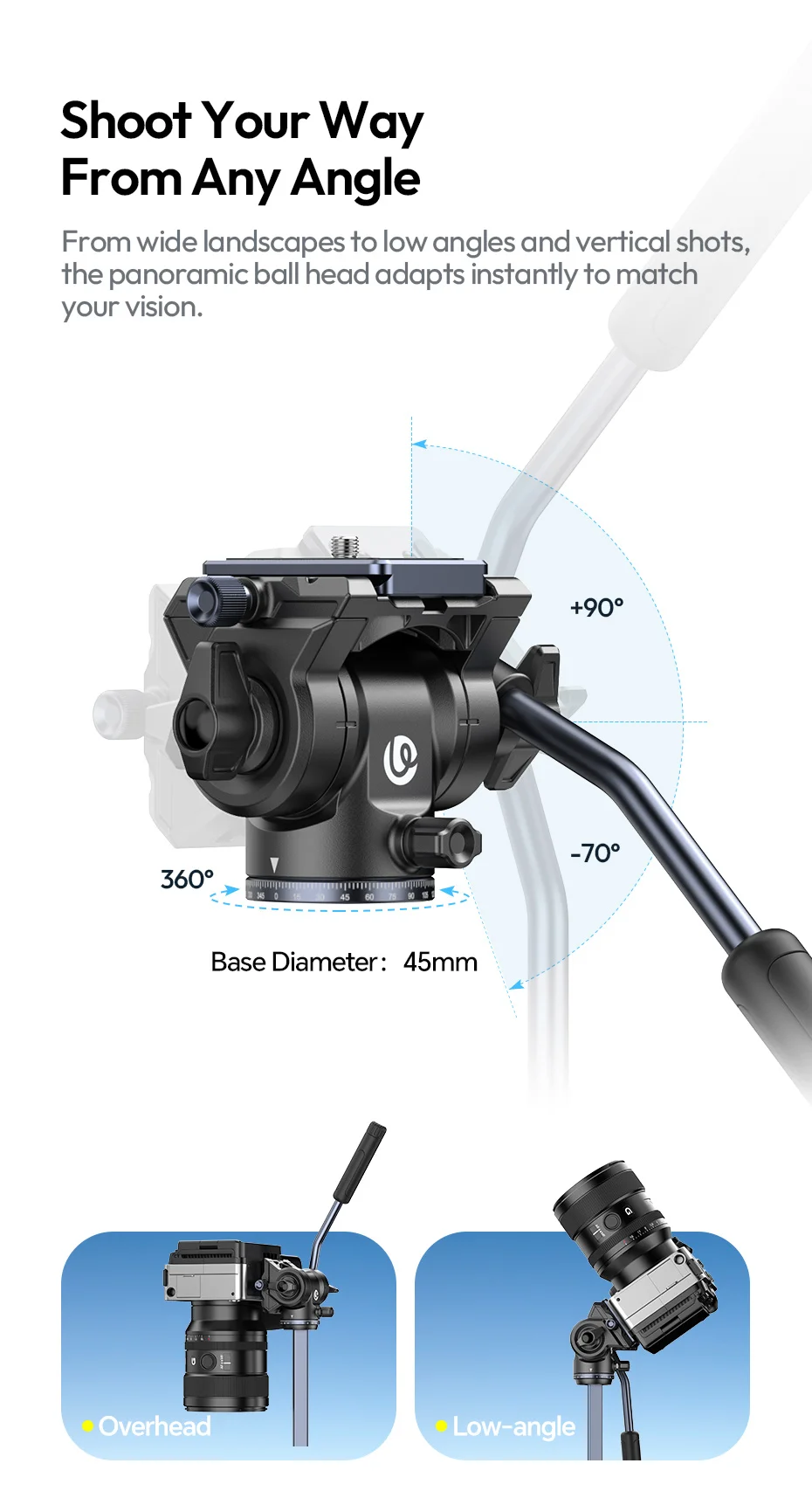 OMBRA VIDEO II 1.57M Travel Tripod with 360° Panoramic Ball Head Arca Quick Rele