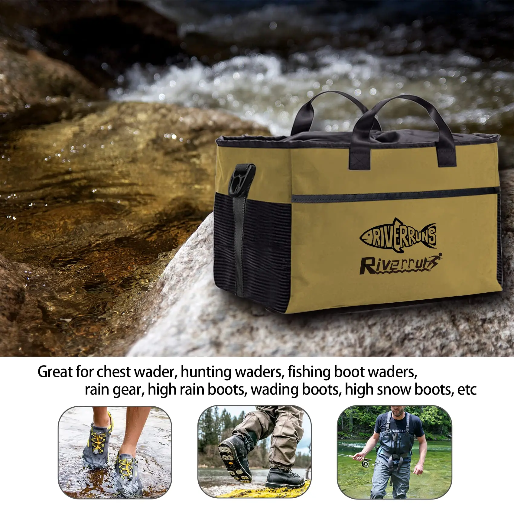 Fishing Tackle Bags Water-resistant Fishing Wader Bag Light Weight Mesh Tackle  Bag With Multi Pockets For River Lake Sea Wading - Fishing Bags - AliExpress