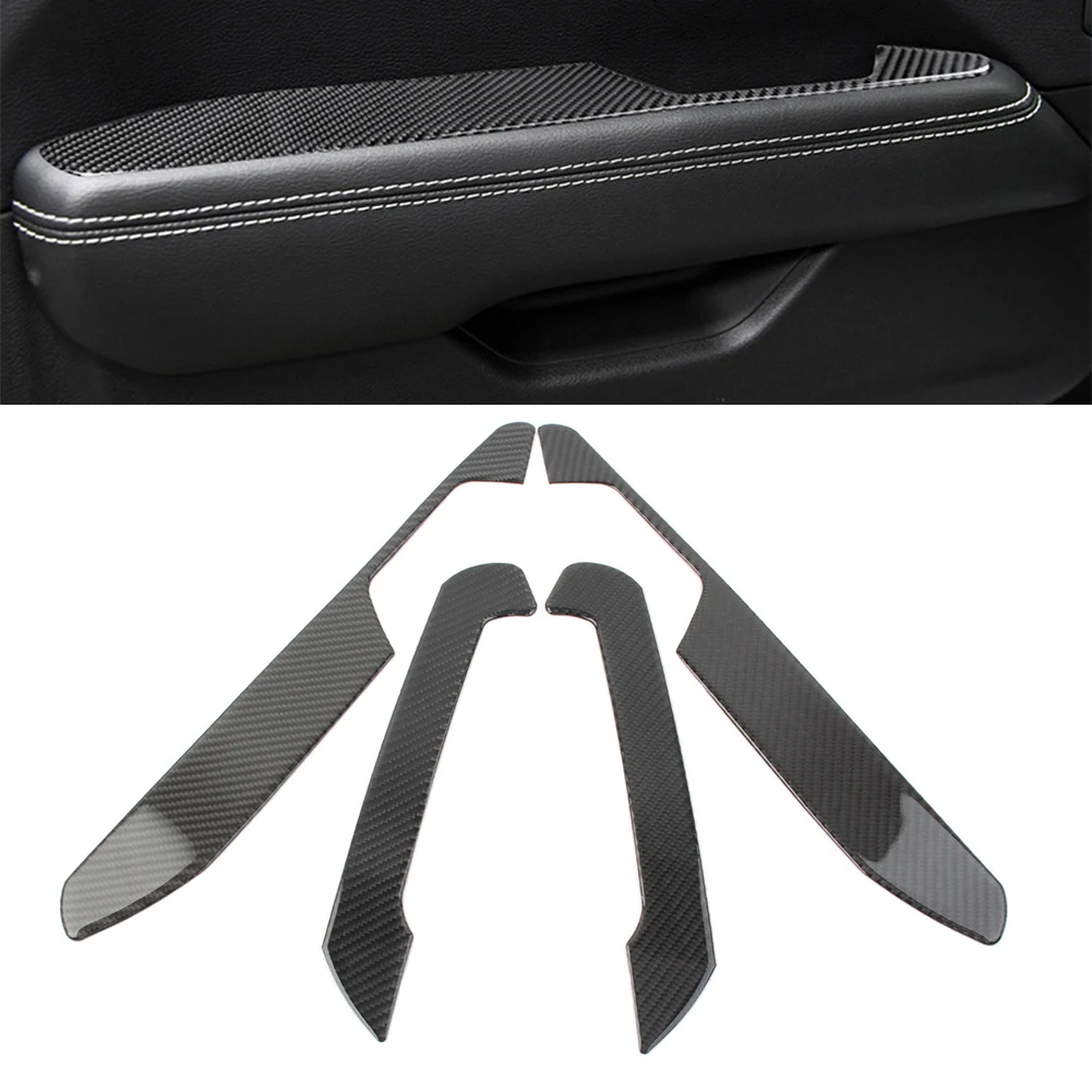 

4 Pcs Car Interior Door Armrest Panel Cover Trim Decoration For Jeep Wrangler JL 2018 2019 2020 2021 2022