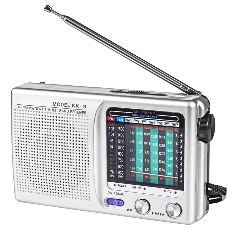 

AM/FM/SW Portable Radio Operated for Indoor, Outdoor & Emergency Use Radio with Speaker & Headphone Jack,Silver