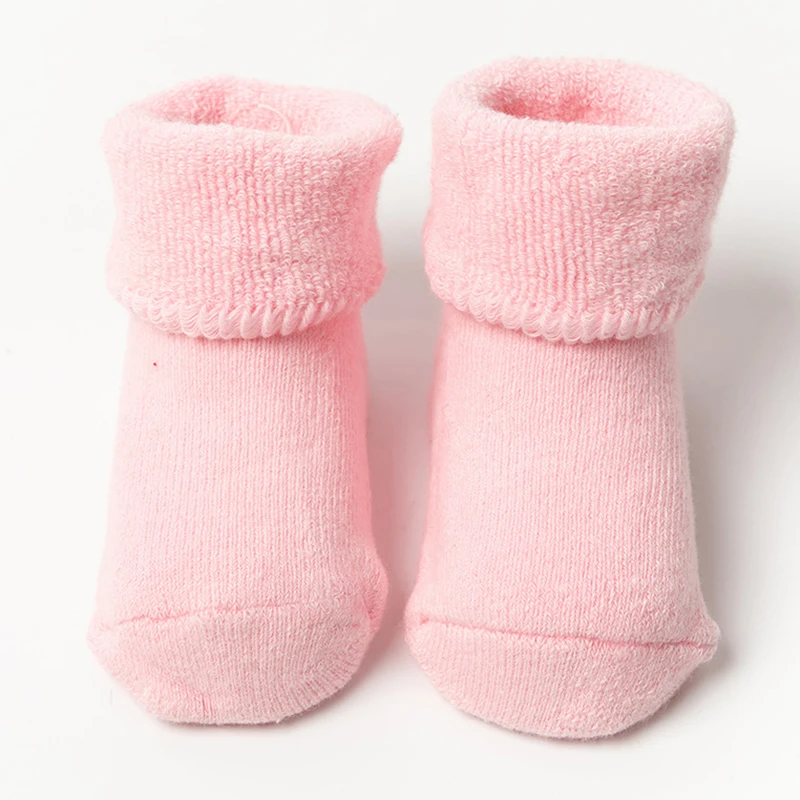 Winter Newborn Baby Floor Socks Plus Cotton Loop Thickening Infant Kids Warm Anti-slip Socks for Toddler Girls Boys 5