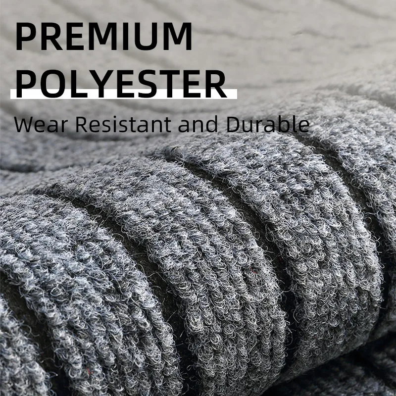 Sleek Minimalist Floor Mat - Durable, Stain/Fade Resistant, Non-Slip, Machine Washable