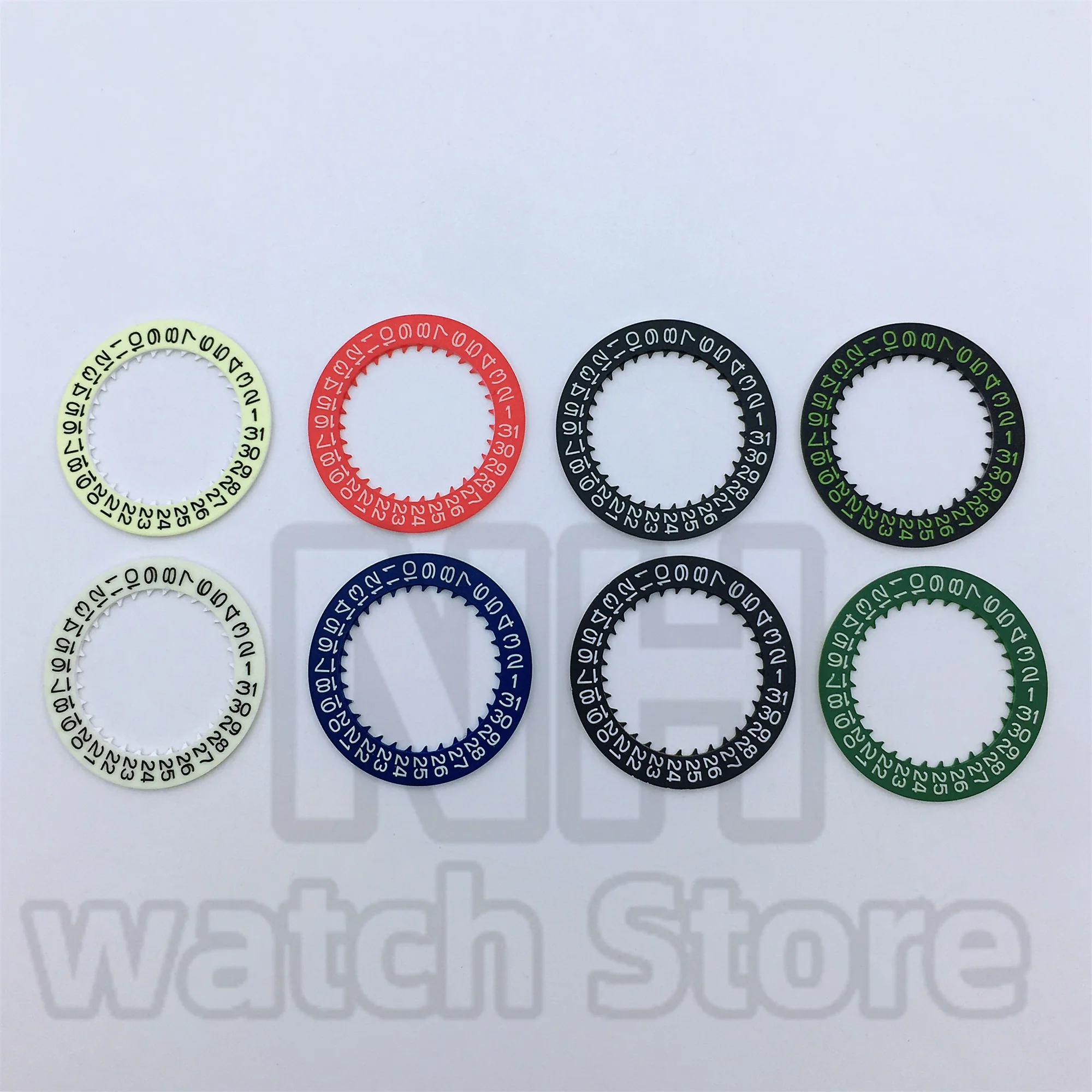 Luminous Watch Calendar Disc with Date Wheel for Modified Repair Tools - Black, White, Green, Blue Options