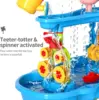 Kids Sand and Water Table Toy 3-layer Outdoor Beach Toy Water and Sand Game Table Suitable for Kid Aged 3-5 Years Old for Play 4