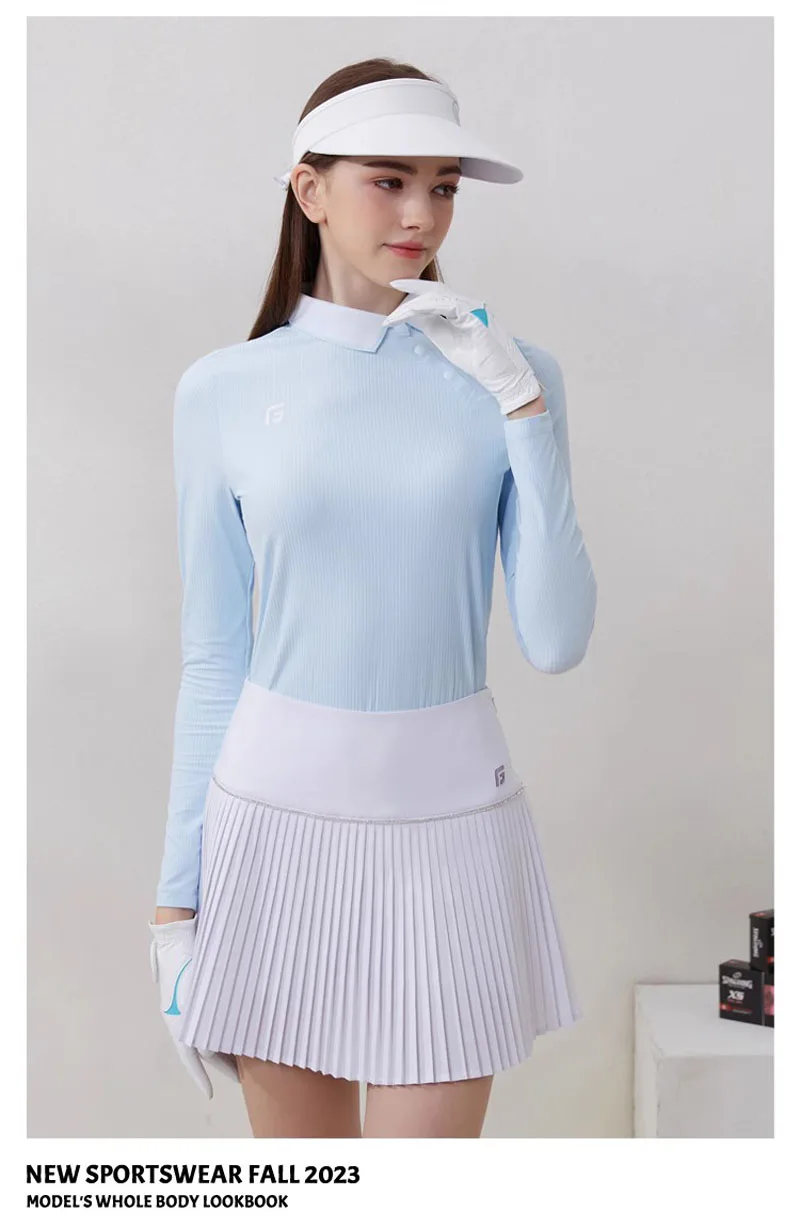 sping Autumn golf wear Golf Women's Skirt Casual Quick Dry, Breathable Elastic Pleated Pant Skirt ladies golf shirt long sleeve