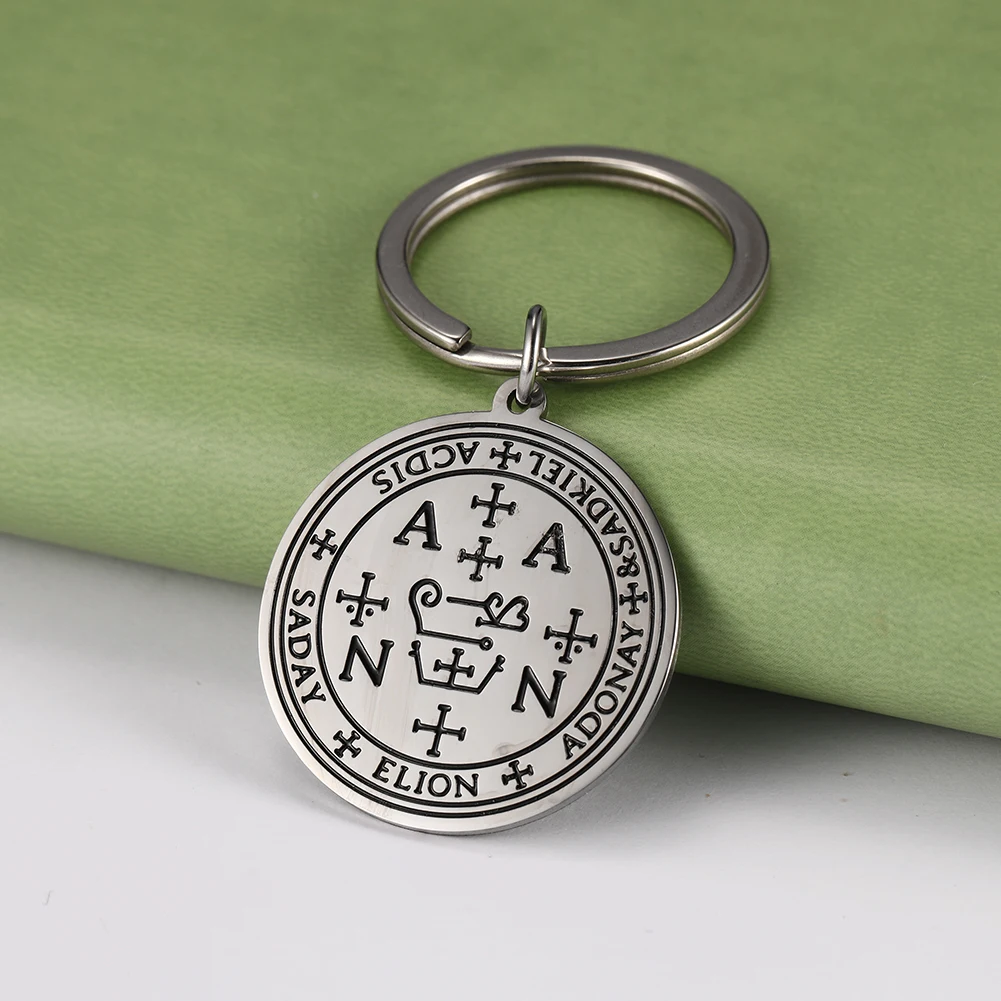 Dawapara Siegel des Erzengels Michael Samael Zadkiel Uriel Anhänger Schlüsselanhänger Michaelmas Schutz Amulett Edelstahl Schmuck – Detail 12