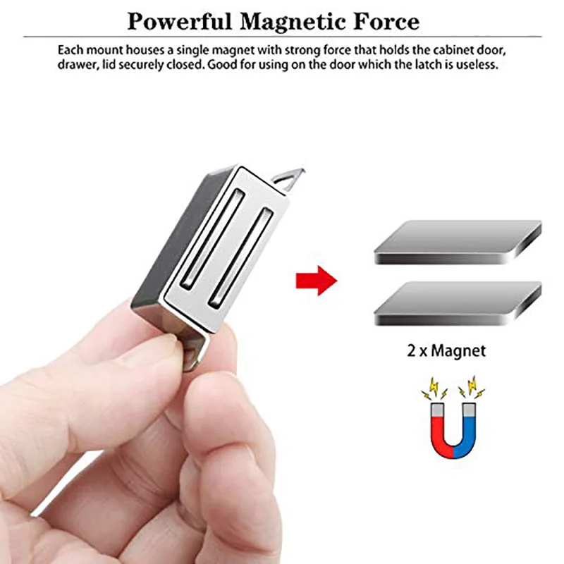 6pcs ultra-thin drawer magnetic door closer with screws and screwdriver, cabinet door magnetic closer magnet