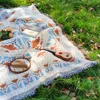 Bohemian Geometry Picnic Mat with tasselsThickened Ins Style Outdoor Mat Camping Picnic Cloth Bohemian Carpet 3