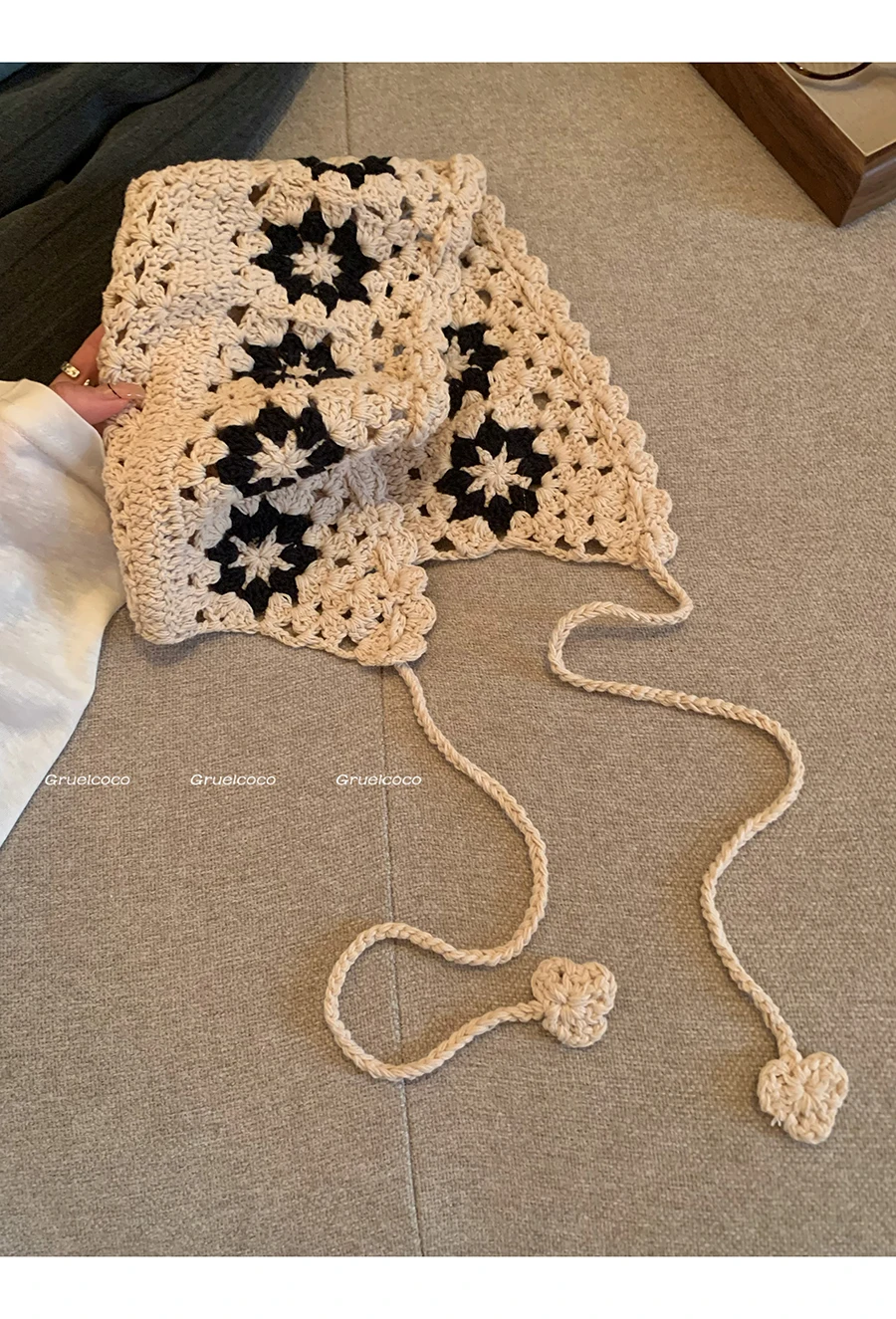 Handgemachte ausgehöhlte Häkelmütze für Mädchen, dünn gestrickt, Eimerhut, ganzjährig, Kopftuch, Hüte, niedliche, atmungsaktive Beanie-Mütze, Japanesesle – Detail 12