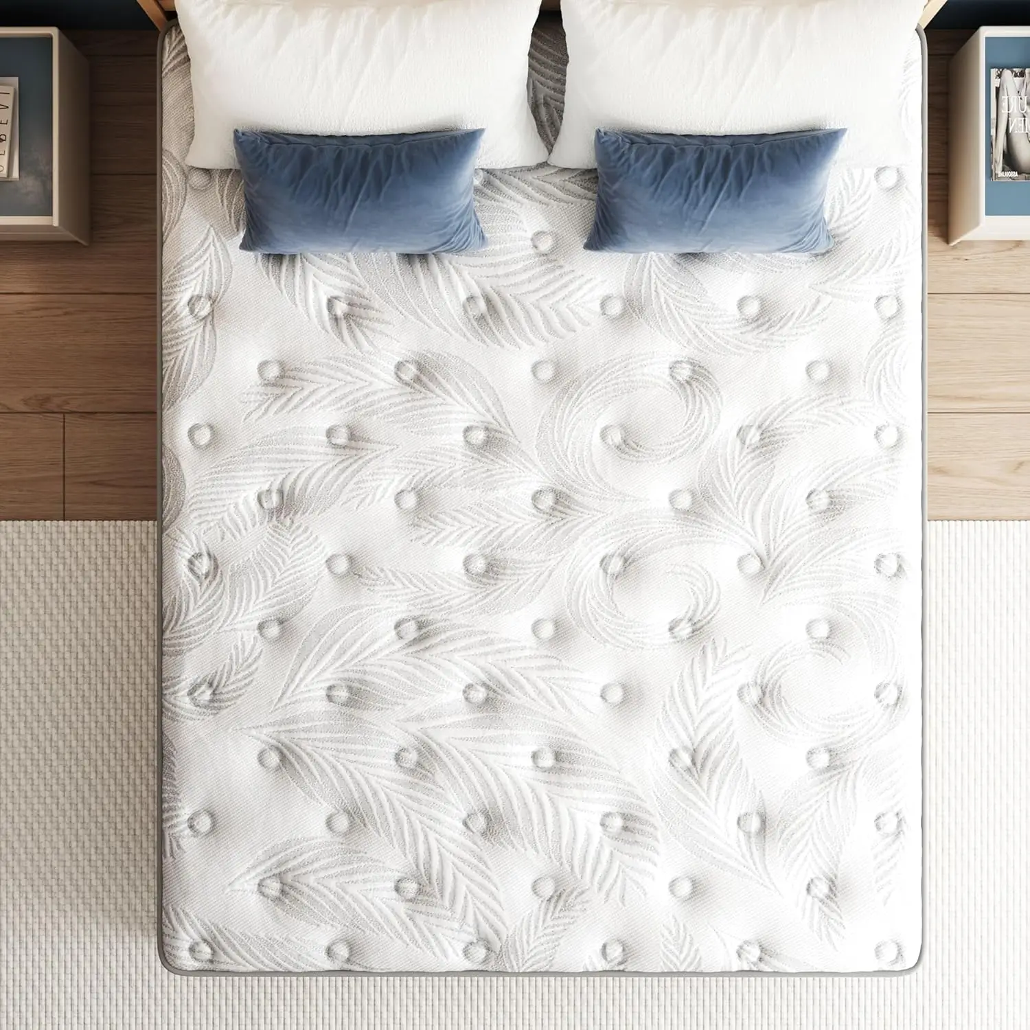 Queen Mattress 12 inch, Hybrid Memory Foam Mattress with Pocket Springs, Queen Size Mattress,Mattress in a Box 6