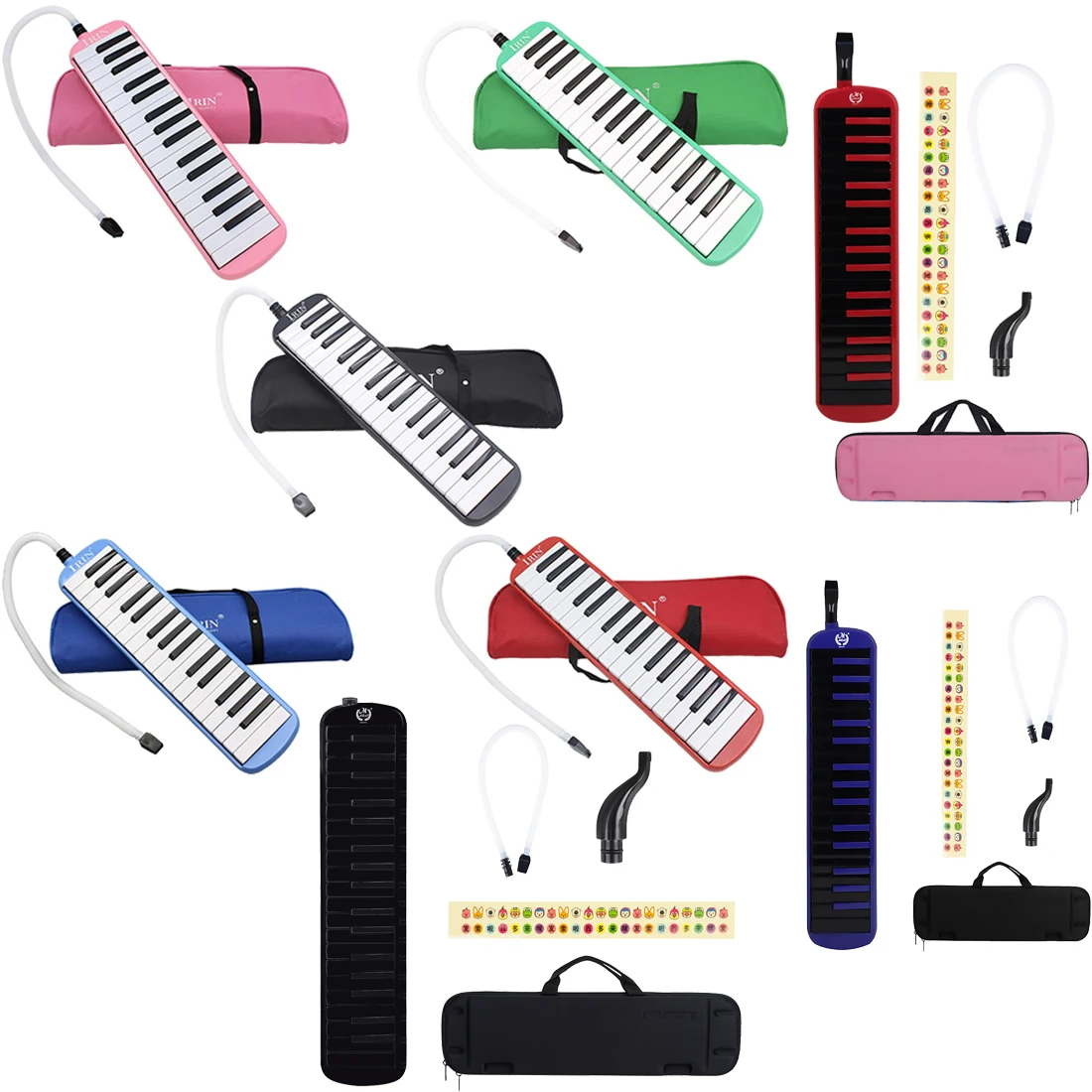 IRIN 32 Key Melodica Portable Tone Piano Mouth Organ Harmonica Pianica Melodica Keyboard Instrument With Windpipe Backstrap