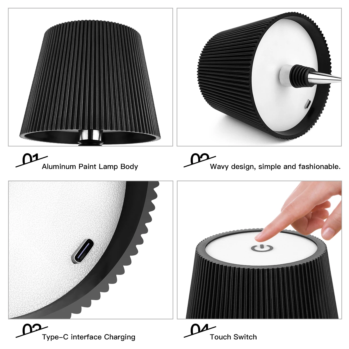 Dimmable USB Rechargeable LED Atmosphere Lamp