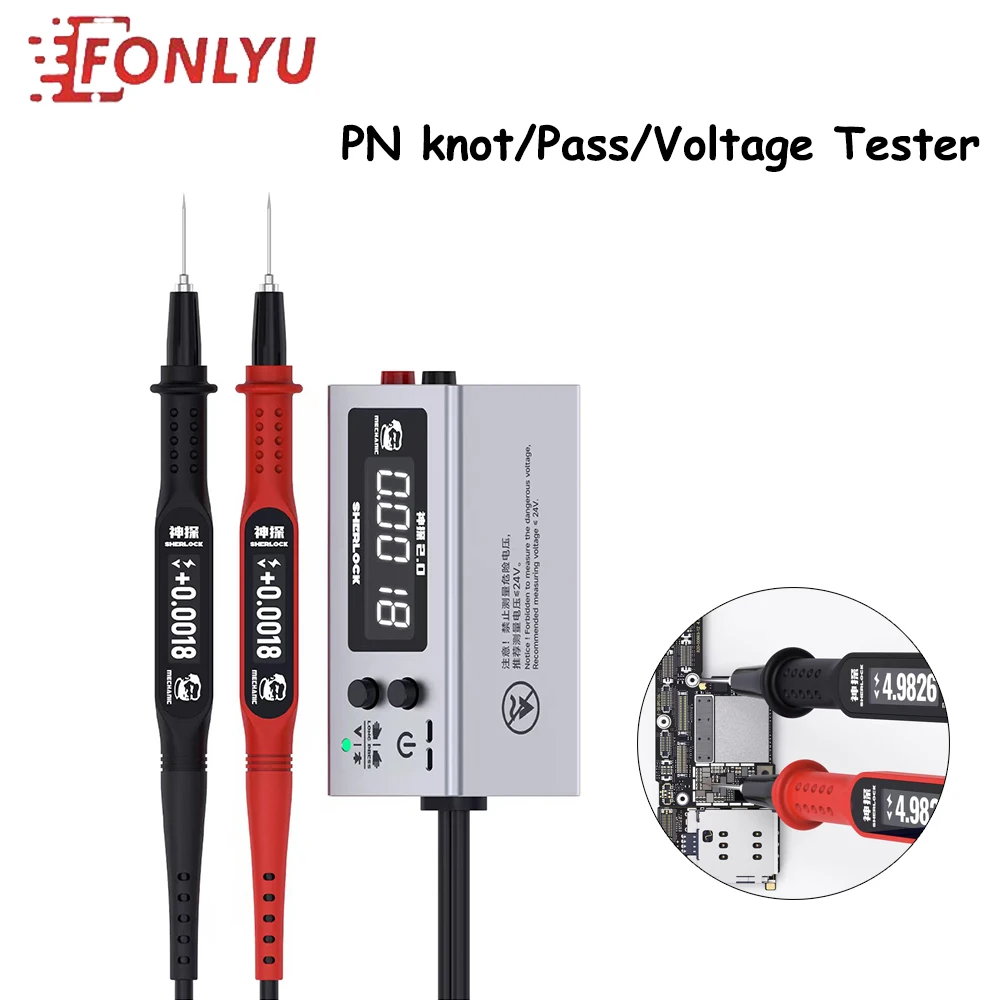 

Измеритель внутреннего сопротивления MECHANIC SHERLOCK с HD дисплеем, тестирование напряжения материнской платы, определение точности неисправности, устранение проблем