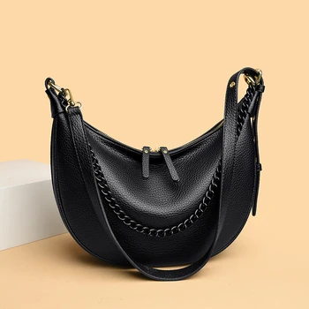 2026 Borsa tote da donna di lusso di marca genuina Designer Borsa a tracolla a tracolla in morbida pelle retrò Catena di moda Tinta unita Sac A Main