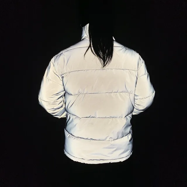White Reflective Puffer Jacket 3