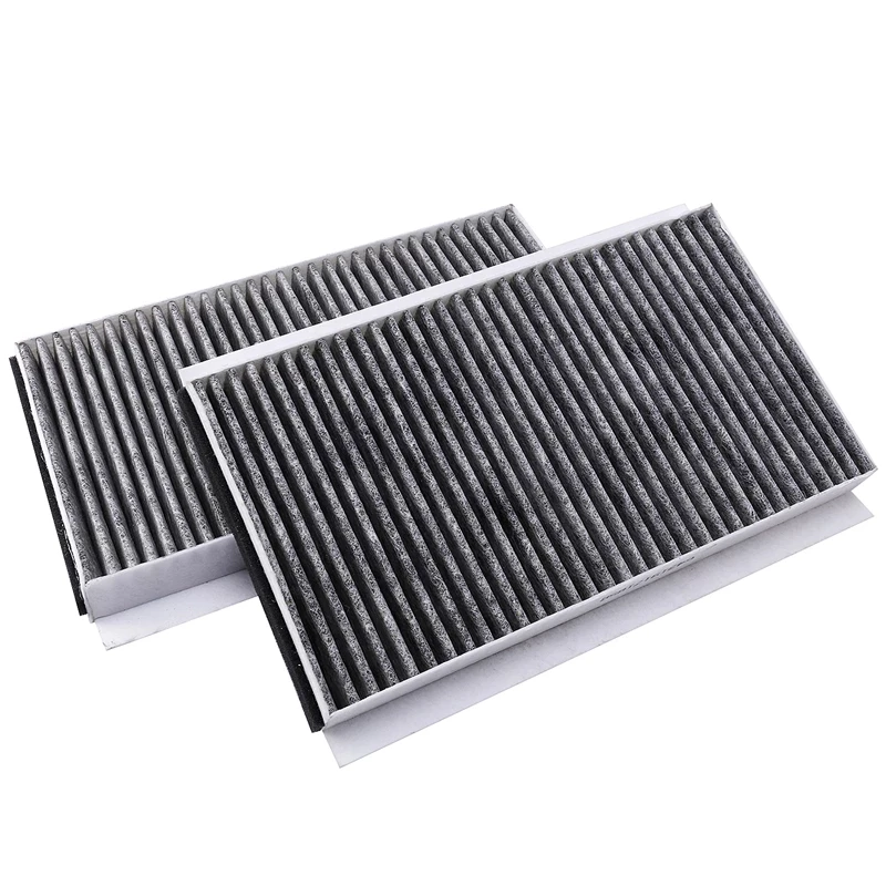 2Pcs Cabin Air Filter Activated Charcoal 64319171858 64316935823 for 2007-2010 BMW 5 6 E60 E61 E63 E64 520D 523I 525I 530D 535D air filters car filter