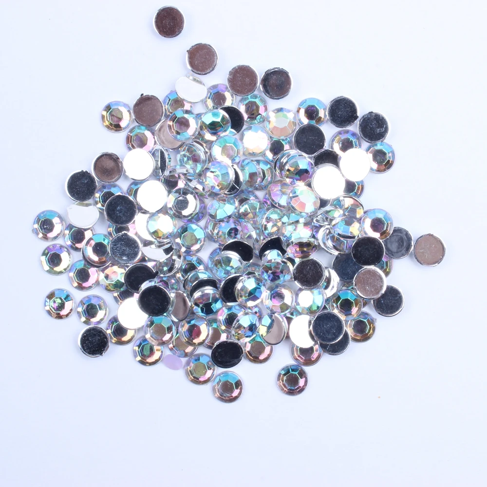 

1.5-12mm Acrylic Rhinestones Crystal AB And Sizes Shoes Clothing Decorations Sparkling Newest Nail Art Decorations Small Pack