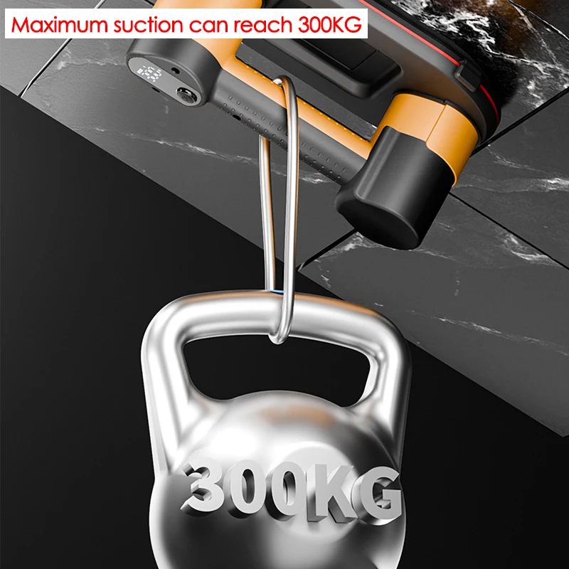 Smart Display Large Electric Vacuum Suction Cup 300KG Load 4500mAh Vacuum Suckers Lifting Tool for Glass Granite Ceramic Tiles