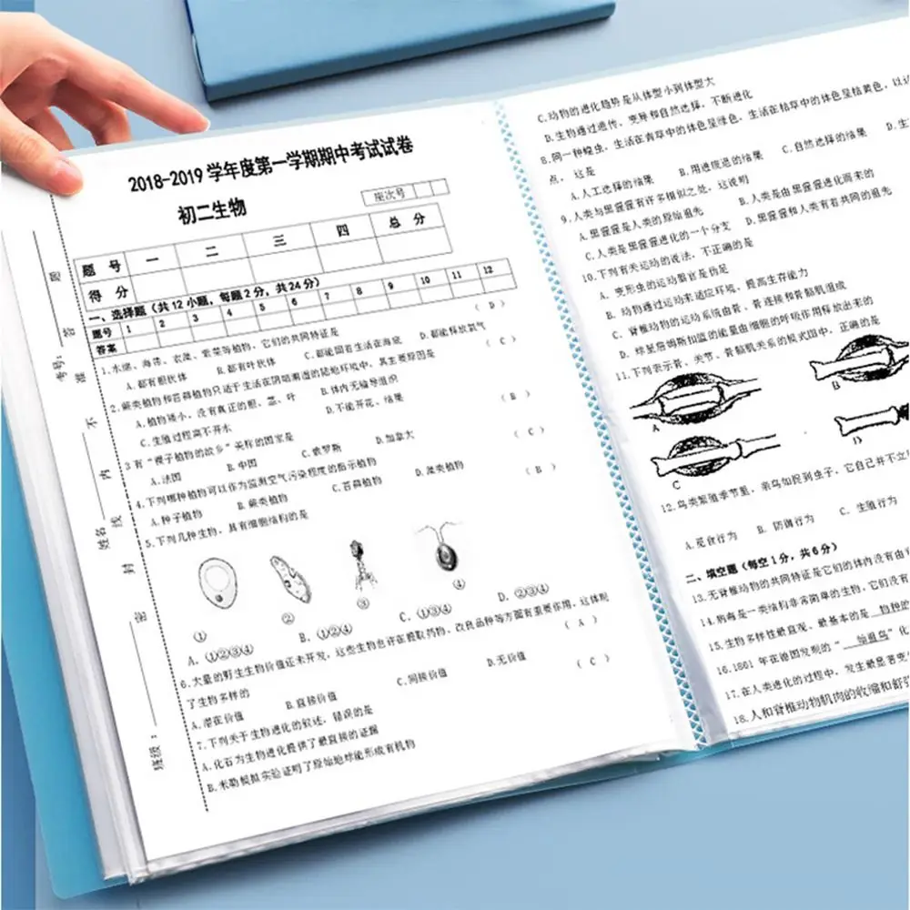 하이 퀄리티 대용량 다기능 파일 가방, 보관 책자, 방수 A4 파일 폴더, 학생 선물, 20 페이지, 30 페이지, 60/100 페이지
