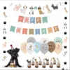 Pet Dog Cupcake Toppers Pet Dog Themed Birthday Party Supplies Dog Face Cake Toppers Puppy Theme Birthday Party Decoration 2