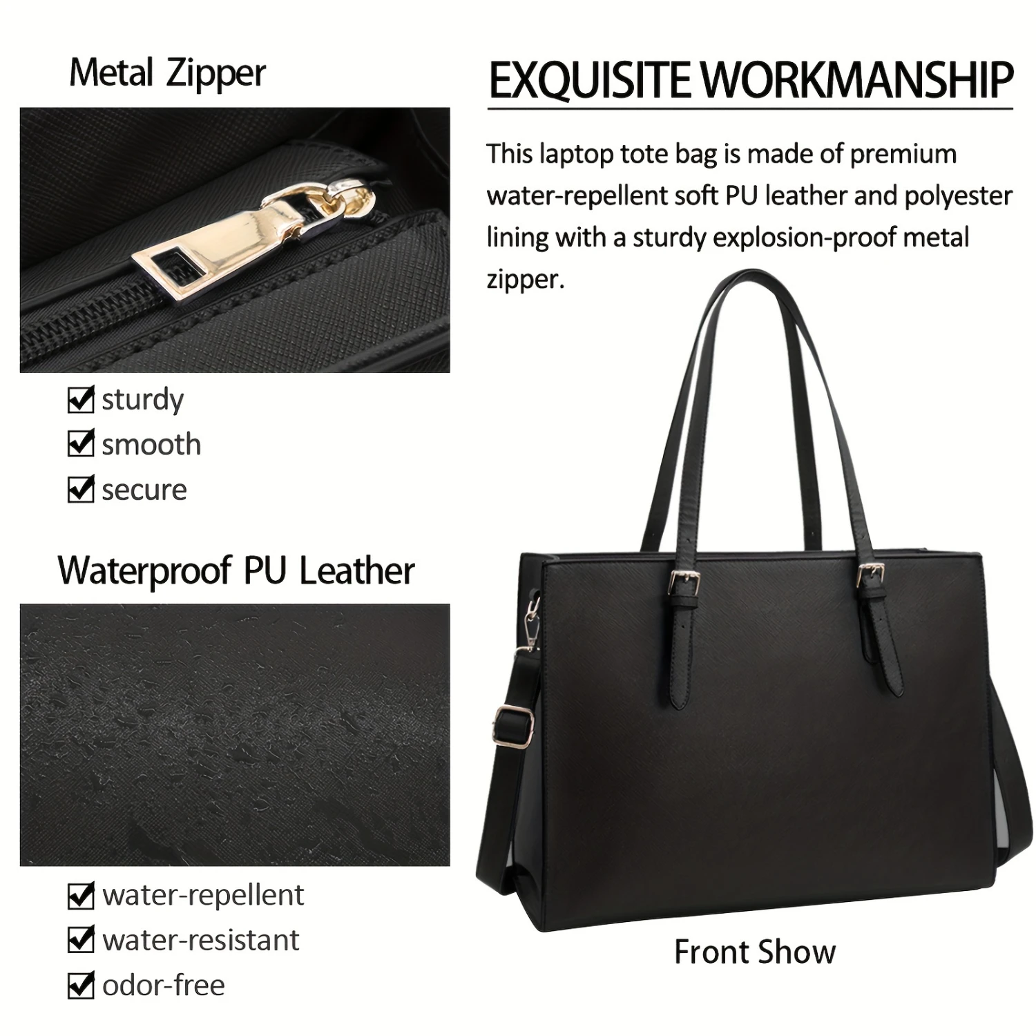 Bag For Women Lightweight Faux Leather 15.6 Inch Computer Tote Bag Business Office Briefcase Large Capacity Handbag Crochet eyes