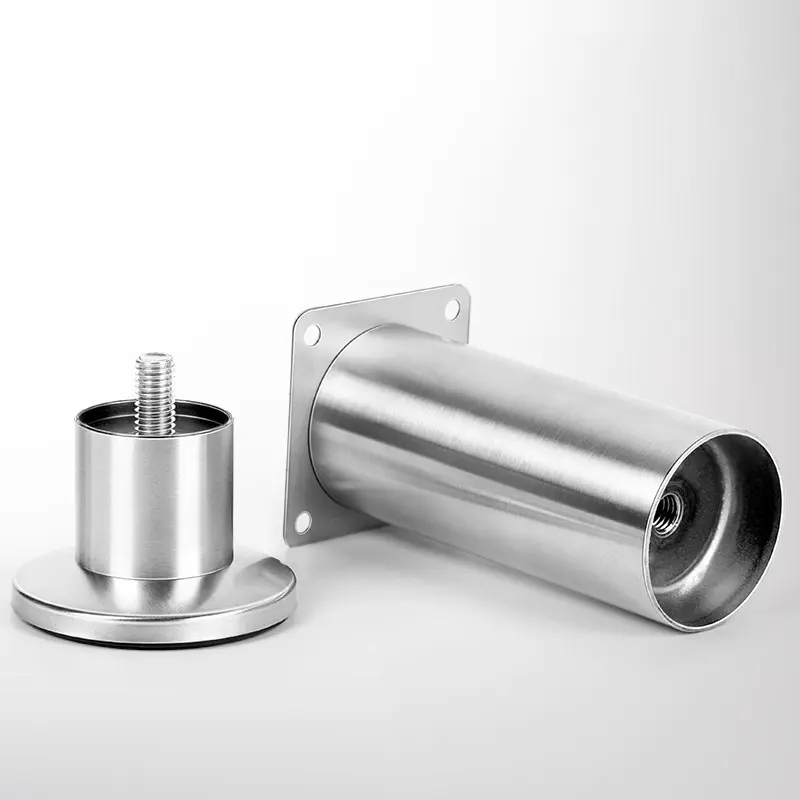 4PCS Height Adjustable Stainless Steel Furniture Feet Legs Kitchen Cabinet Sofa Legs Round Stand furniture leg - Image 2