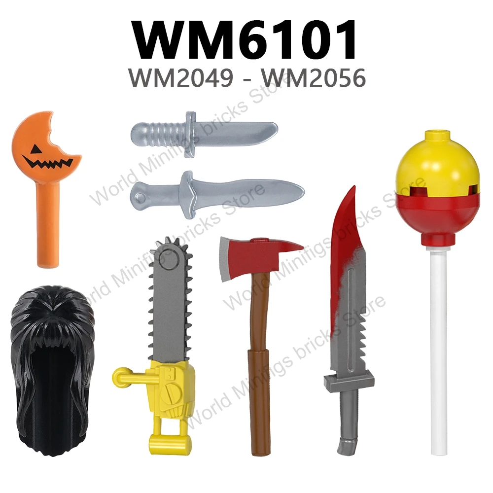 G0129 WM6205 WM6101 공포 영화 M3gens 액션 피규어 액세서리 빌딩 블록 어린이를위한 장난감 성인 WM6102 WM6003 WM6075