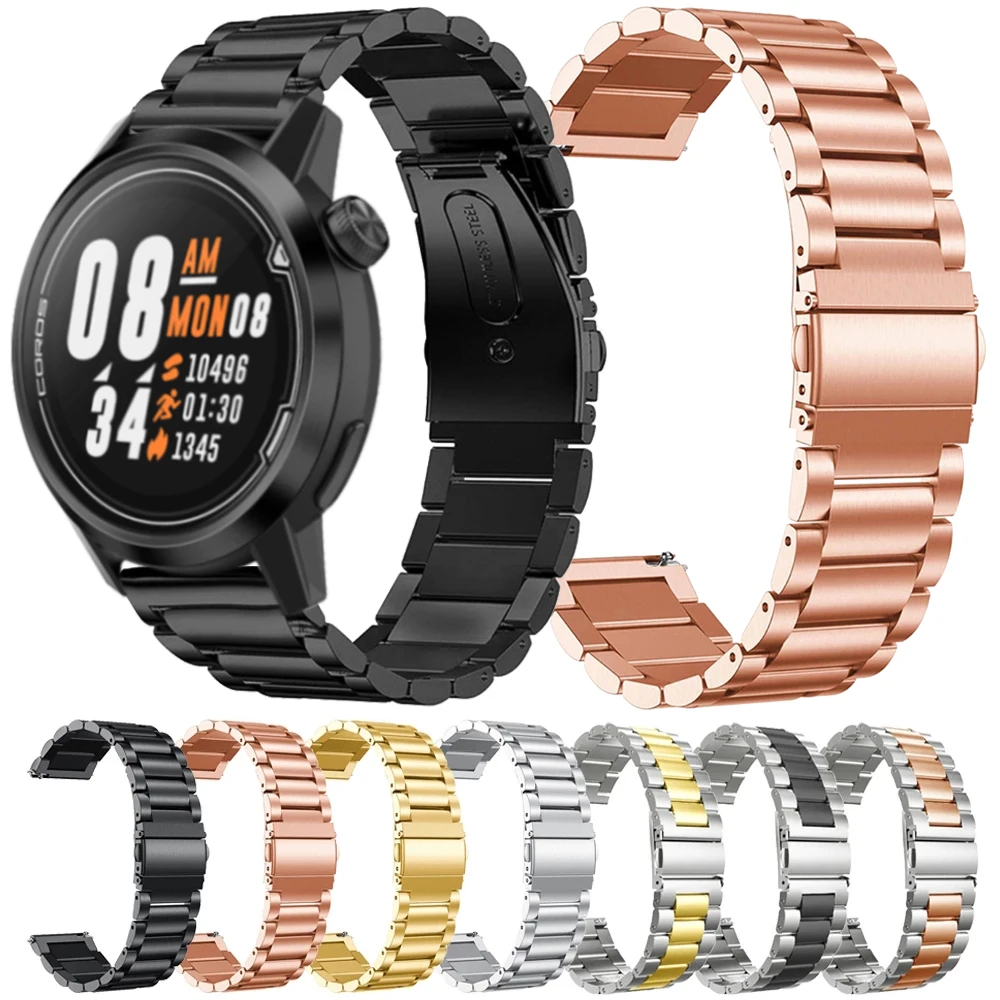 

Металлический ремешок из нержавеющей стали для COROS PACE 2, браслет для COROS APEX Pro APEX 46/42 мм 20 мм 22 мм, аксессуары для наручных часов