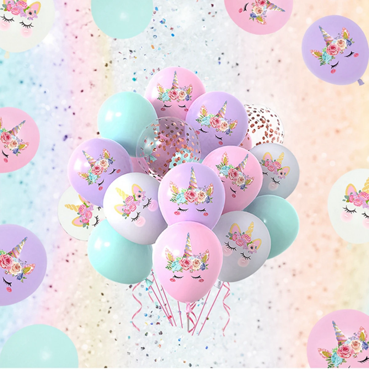 Latex Balloon Pink Unicorn Theme Birthday Party Decoration Kids Girl Baby Shower Party Supplies Wedding Confetti