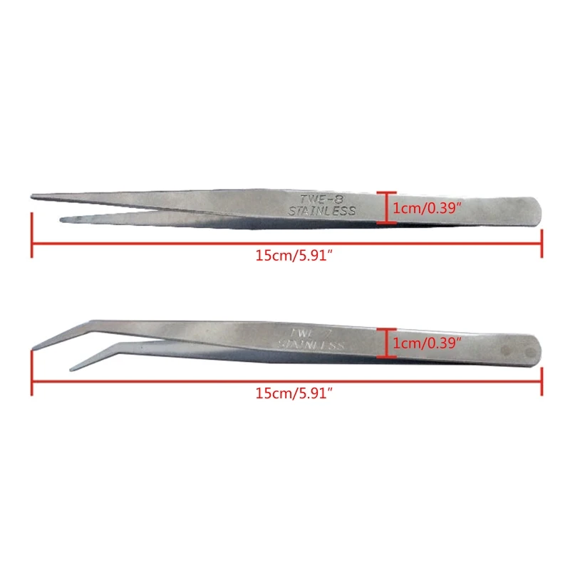 4pcs Tweezers Set with Rubber Tip Stainless Steel Tweezers Kit wtih 2 Flat Tip  Tweezers 2 Long Bent Tip Rubber Coated - AliExpress