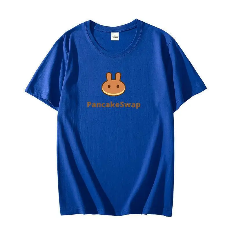 

Cryptocurrency Miner PancakeSwap T Shirt Classic Teenager Gothic High Quality Tshirt Big Size O-neck T-shirt t shirt for men