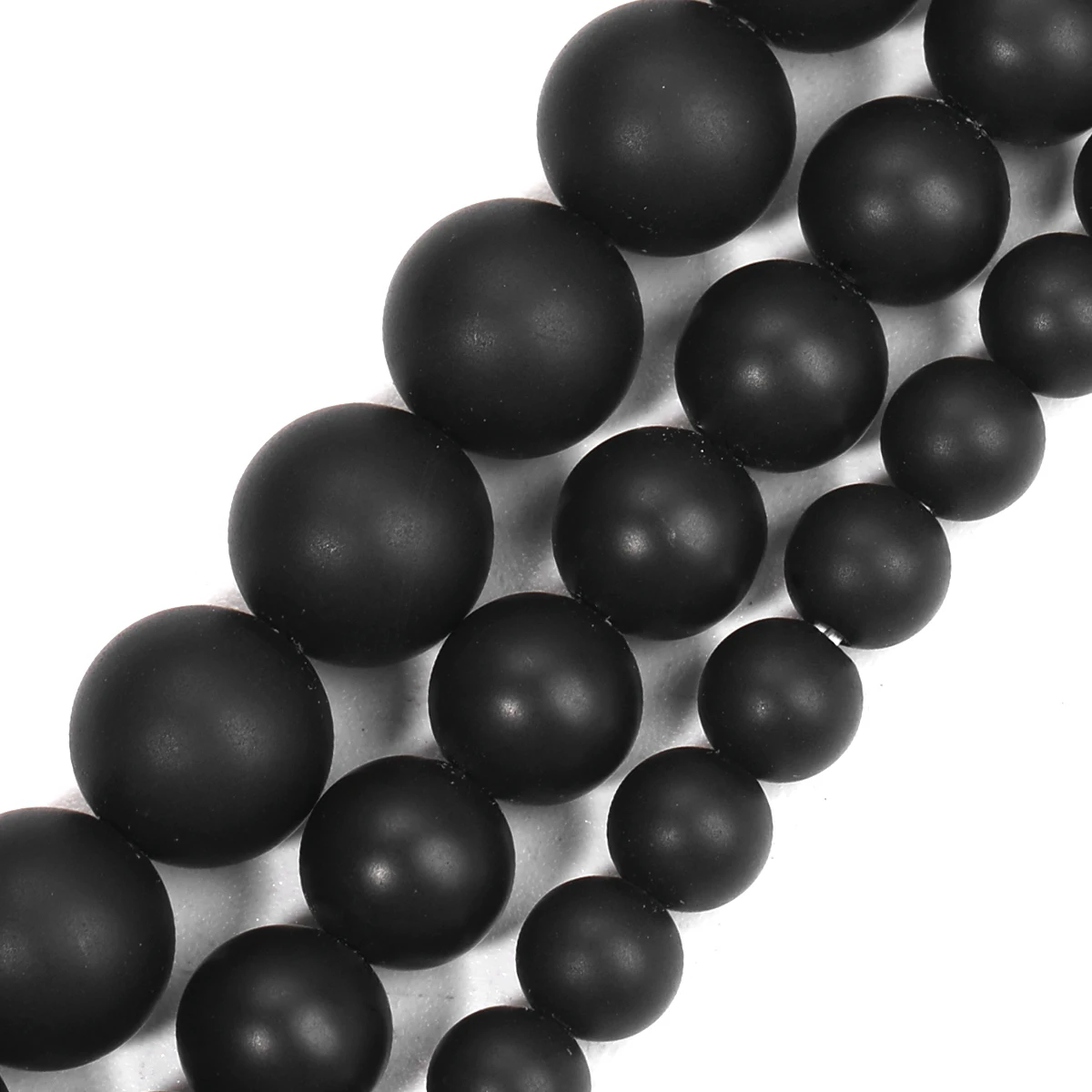 SHIJIWLS 매트 블랙 오닉스 라운드 벌크 스톤 비즈 쥬얼리 만들기 Diy 팔찌 목걸이 6 /8/10mm 공장 도매