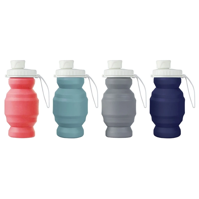 Dropship 320ml Silicone Collapsible Water Bottles For Sport Drink Camping Travel Cycling