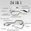 Multitool Key Universal Keys Gear Clips Measuring Adjustable Portable Home Hand Tool Key Ring Wrench Set 3