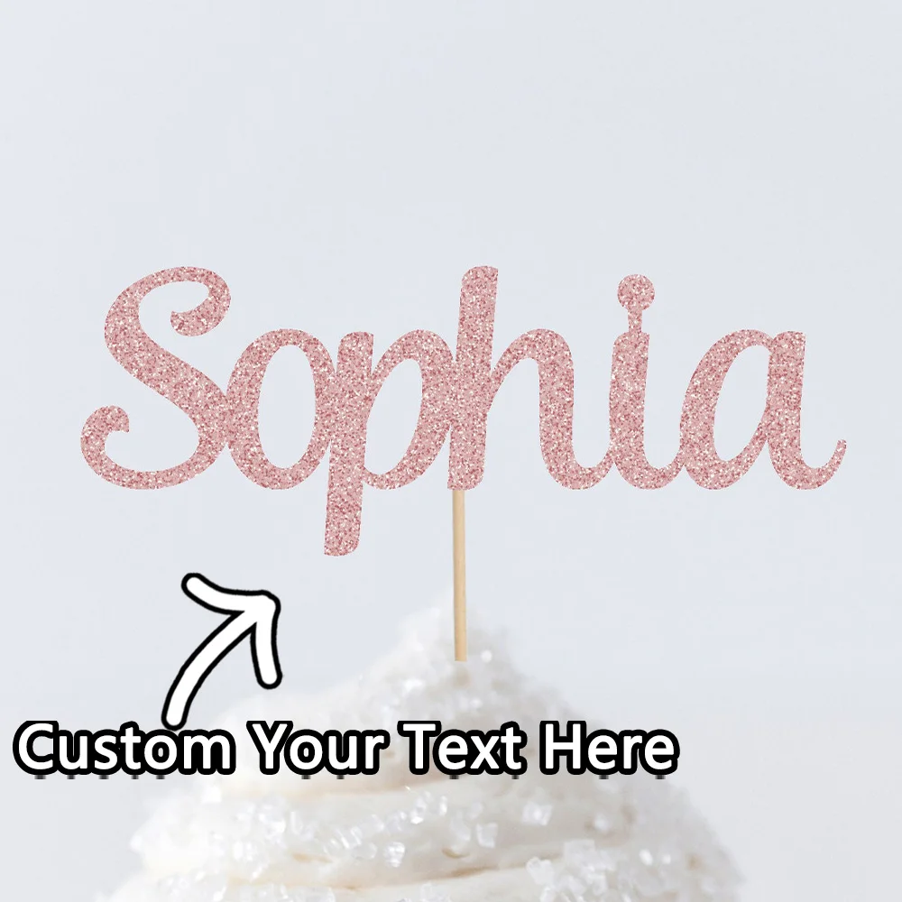 1PC Custom PMMA Cake Topper - Personalized Name Low-Saturation Accessory | Laser Engraved Warm Unique Gift for Celebrations 1