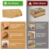Premium Bamboo Bread Box, Bread Storage And Organizer, Organizer For Kitchen Countertop 5