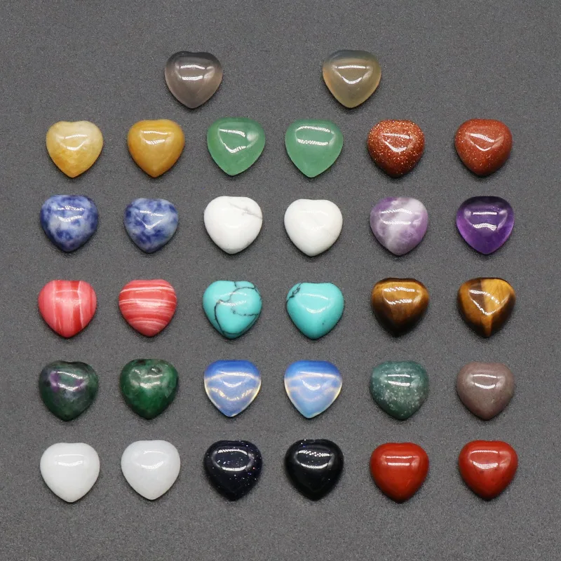 Natural Crystal Stone 10mm Heart Face Jewelry ACC Mineral Statue Crystal Ornament Home Decoration