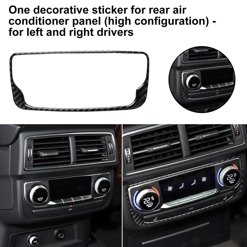 

Air Conditioning Panel Trim Practical Protective Decal Carbon Fiber Car Interior Sticker for Audi Q7 SQ7 4M 2016 2017 2018 2019