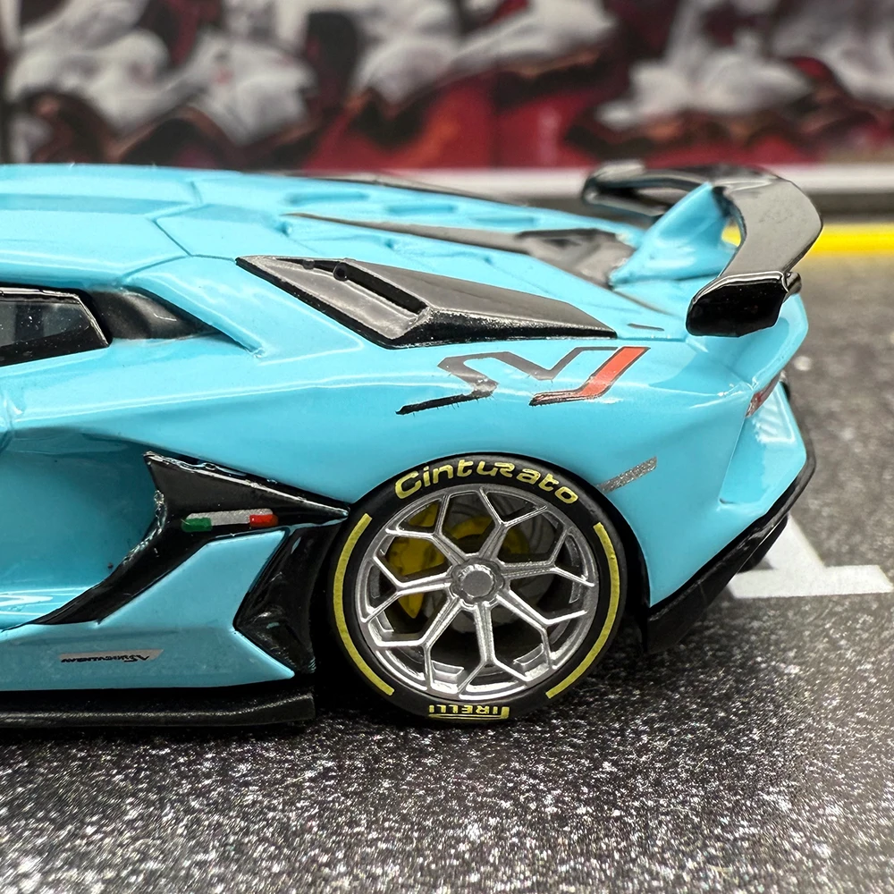 Kicarmod 1/64 레진 휠(고무 타이어 포함) 레이싱 스포츠카 모델용 업그레이드 교체 휠 세트(브레이크 디스크는 별도 구매)