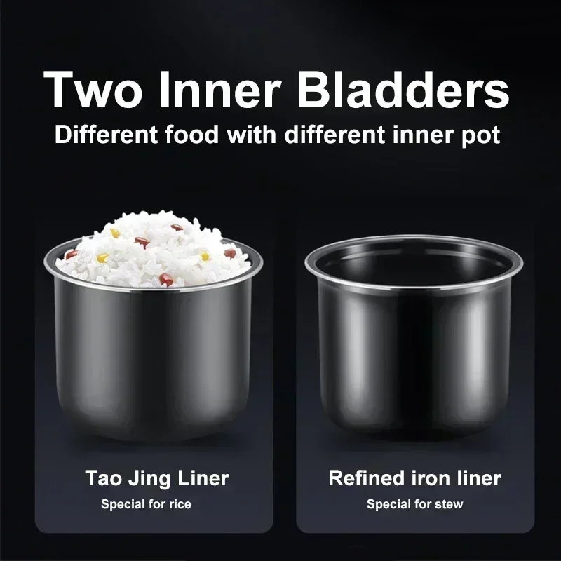 5 liters of large-capacity New electric pressure cooker household double-bladder multifunctional rice cooker reservation
