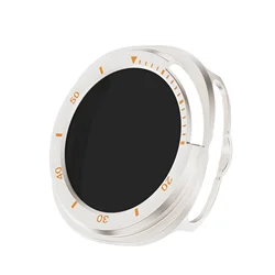 Premium Tempered Glass Privacy Protector with Shockproof PC Hard Case - Watch 8 Classic (Starlight Orange)
