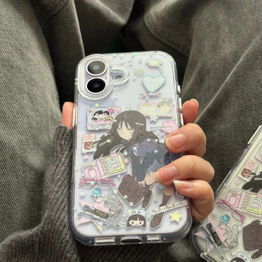 Creativity Twinkle Cute Anime Girl Phone Case - Funny Back Cover
