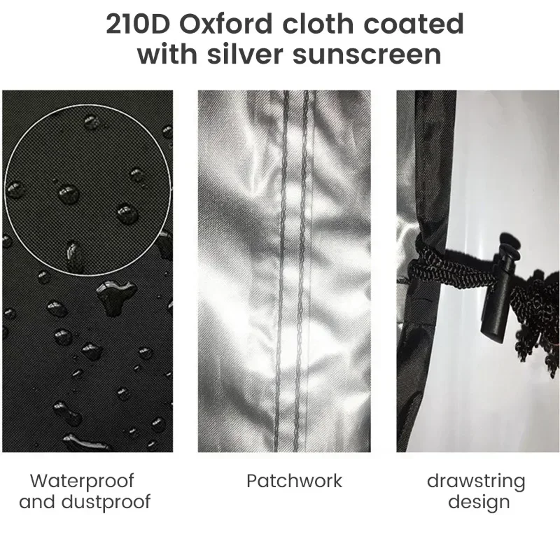 600D Oxford Cloth BBQ Cover Outdoor Dust Waterproof Rain Heavy-Duty Grill Cover Anti UV Duty Weber Heavy Protective Grill