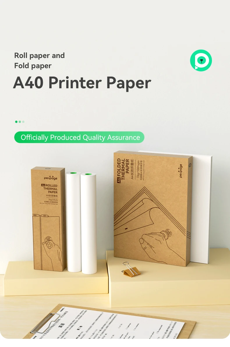 Description Picture 4 of itemThermal Paper A4 210X30mm /210X297mm for PeriPage A40 Official Fax Machine Papers 10-15 Years or 2-3 Years Paper Roll Fold