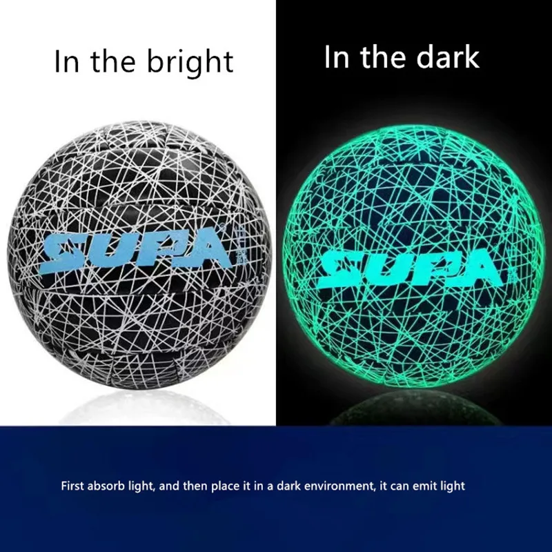 Glow In The Dark Volleyball Fluorescent Size 5 Frosted Texture Training Match Ball Adults Birthday Gift Shining PU Volleyball volleyball ball volleyball trainer