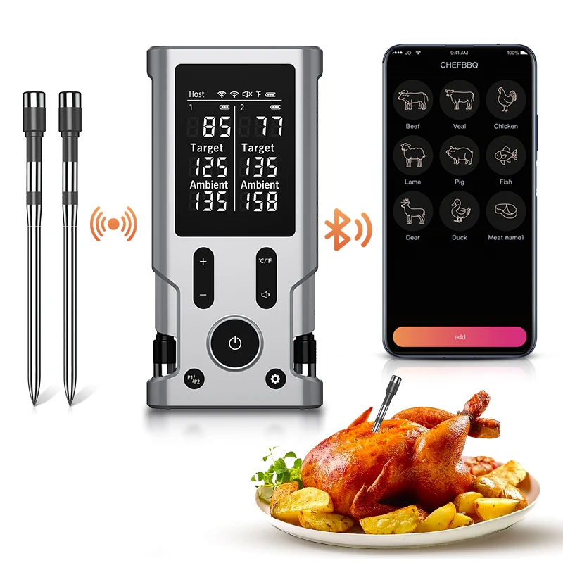 Wireless Bluetooth Meat Thermometer Digital Food Thermometer