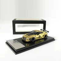 MC 1:64 Model Car GTR R35 LB Wide Body Alloy Die-Cast Vehicle Collection -Chrome Gold 1